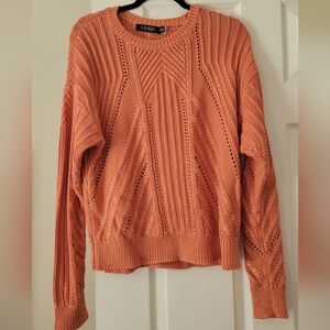 Lauren Ralph Lauren Coral Knit Crew Neck Sweater